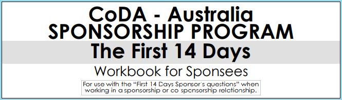 CoDA Australasia - First Days Workbook