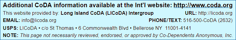 LICoDA is Long Island CoDA