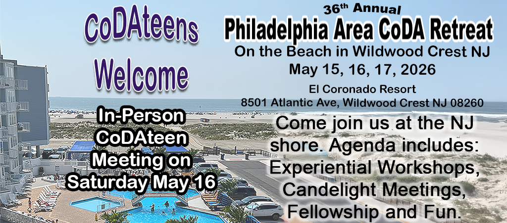 36th Annual Philadelphia Area CoDA Retreat & CoDAteen Meeting
