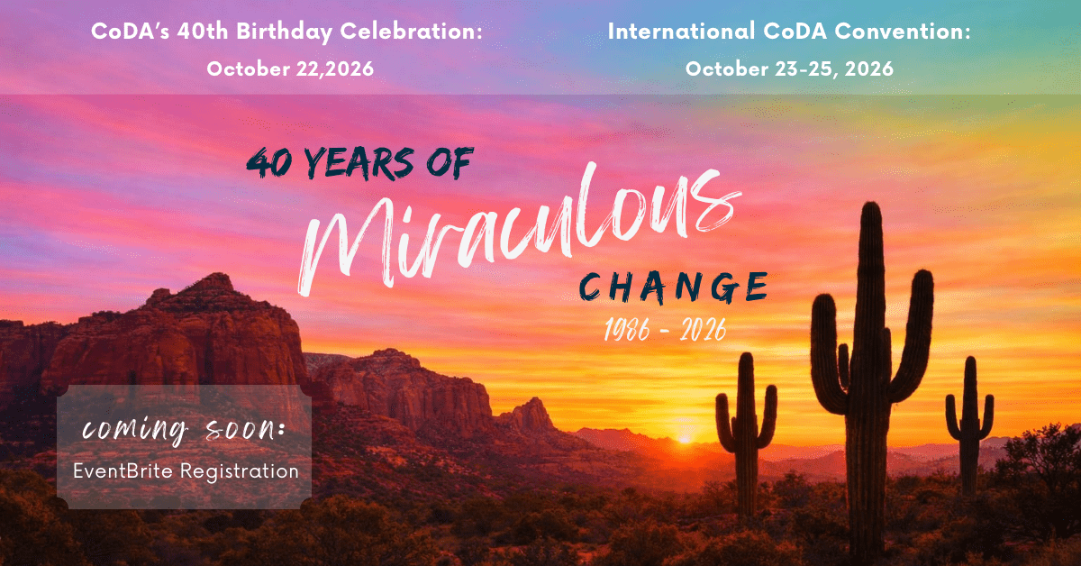 October 22, 2026, CoDA 40th Birthday Celebration